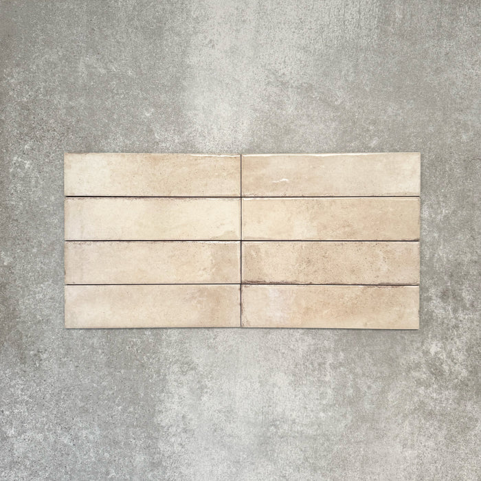 Nomad Oatmeal Brick | Industrial Style Wall Tiles | 6cm x 24.6cm