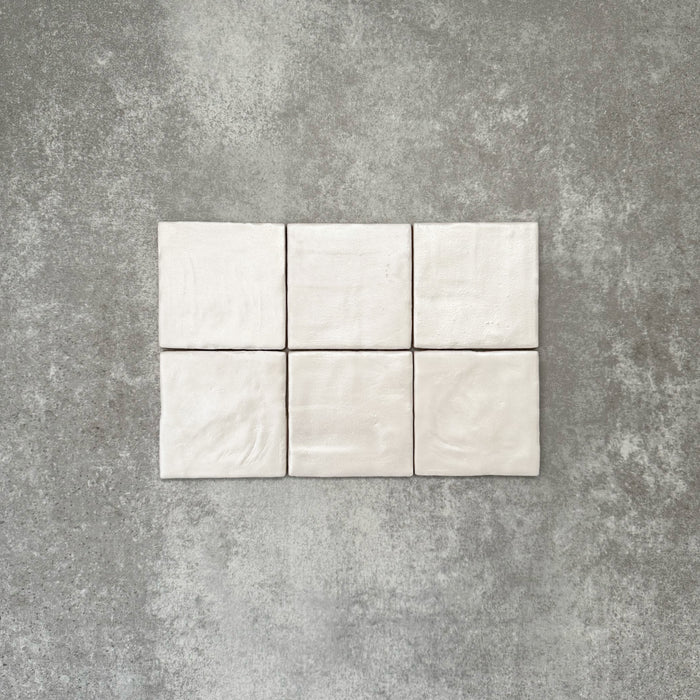 Zellige Oyster Square | Moroccan Style | 10cm x 10cm