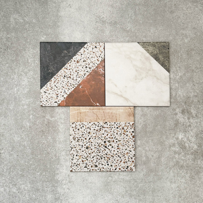 Turin Terrazzo Blanco Decor Patchwork | Terrazzo Style | 20cm x 20cm