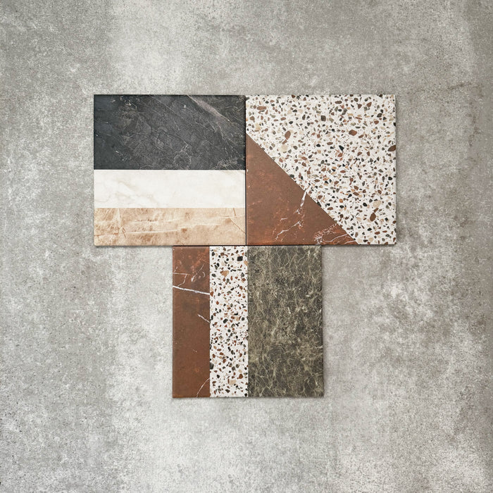 Turin Terrazzo Blanco Decor Patchwork | Terrazzo Style | 20cm x 20cm