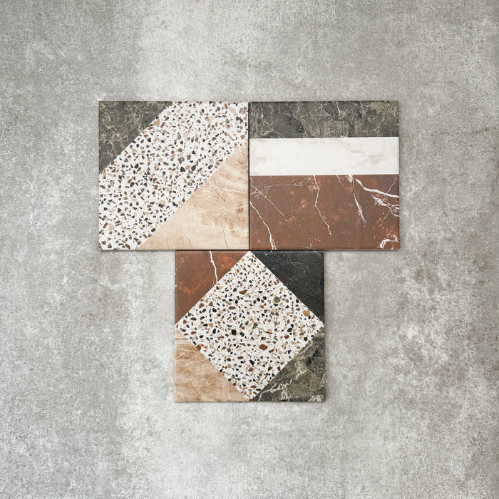 Turin Terrazzo Blanco Decor Patchwork | Terrazzo Style | 20cm x 20cm