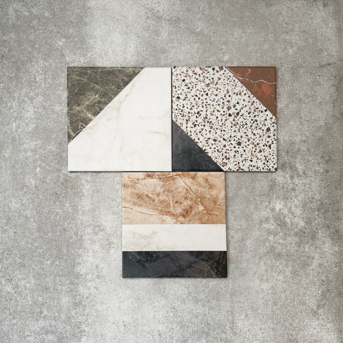 Turin Terrazzo Blanco Decor Patchwork | Terrazzo Style | 20cm x 20cm