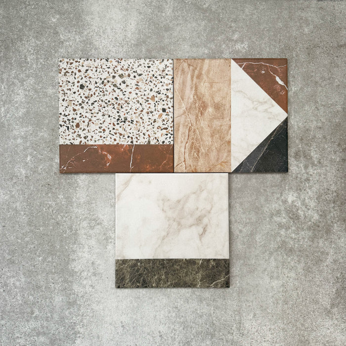 Turin Terrazzo Blanco Decor Patchwork | Terrazzo Style | 20cm x 20cm