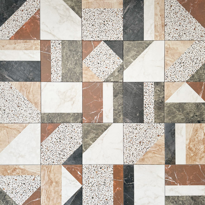 Turin Terrazzo Blanco Decor Patchwork | Terrazzo Style | 20cm x 20cm