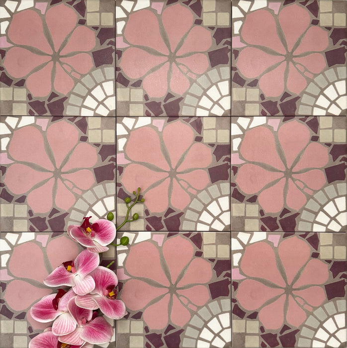 Nantes Rose Pink | Moroccan Style | 20cm x 20cm