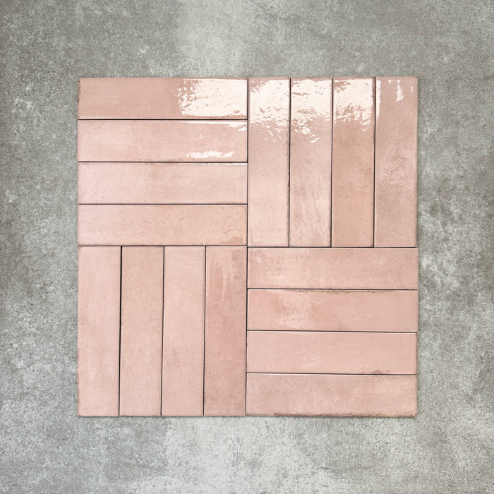 Nomad Rose Brick | Industrial Style Wall Tiles | 6cm x 24.6cm