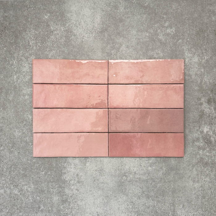 Zellige Rose Pink Brick | Moroccan Style | 6.5cm x 20cm