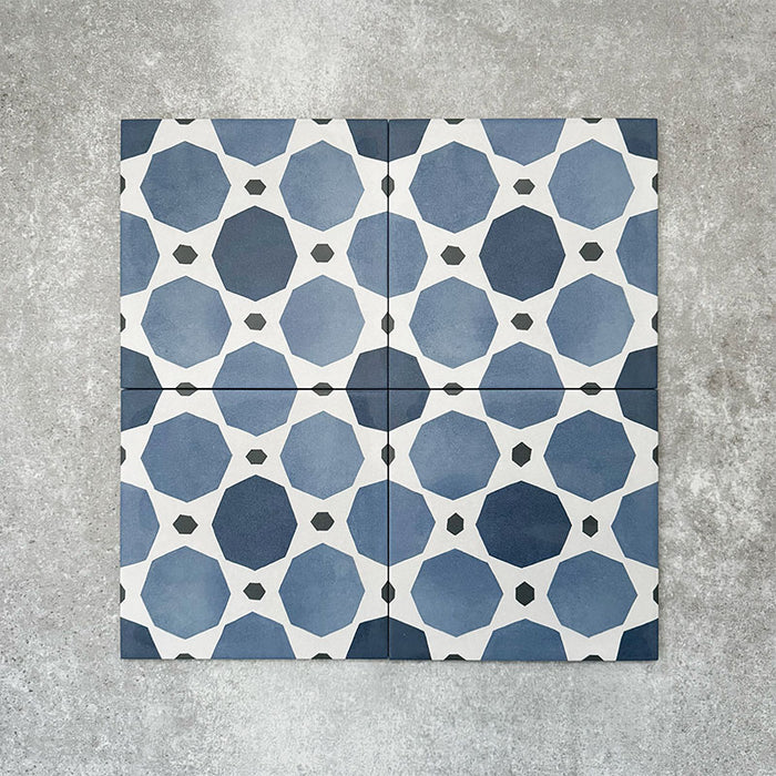 Viscount Sapphire | Victorian Style | Wall and Floor Tiles | 20cm x 20cm