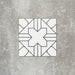 Single Almeria Palace Moroccan-style porcelain tile featuring a refined black line geometric pattern on a white base, 20x20cm, suitable for wall and floor use.