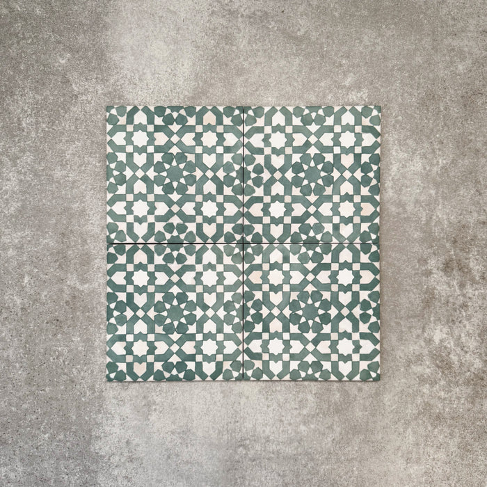 Berber Tetuan Green | Moroccan Style | 15cm x 15cm