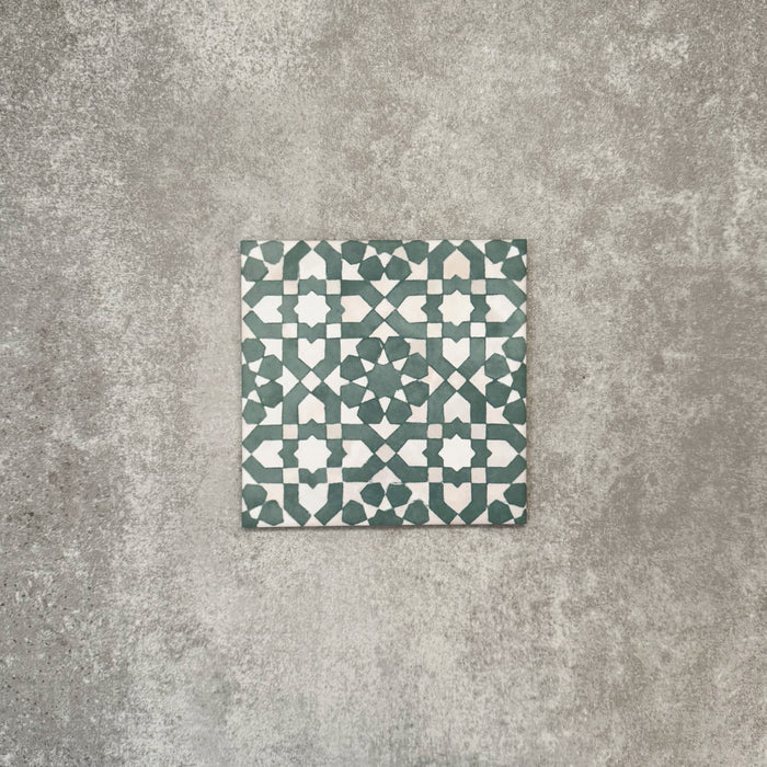 Berber Tetuan Green | Moroccan Style | 15cm x 15cm