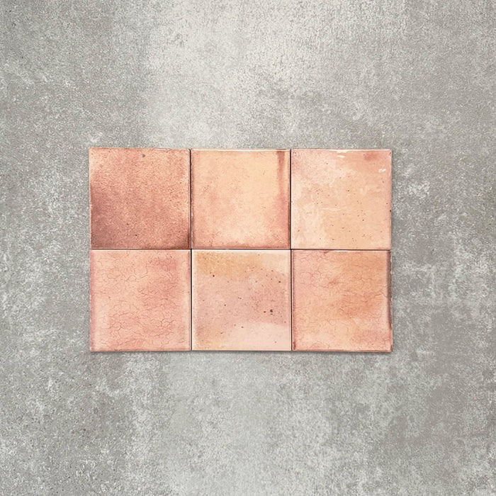Saigon Rose Pink Square | Wall Tile | Moroccan Style | 10cm x 10cm