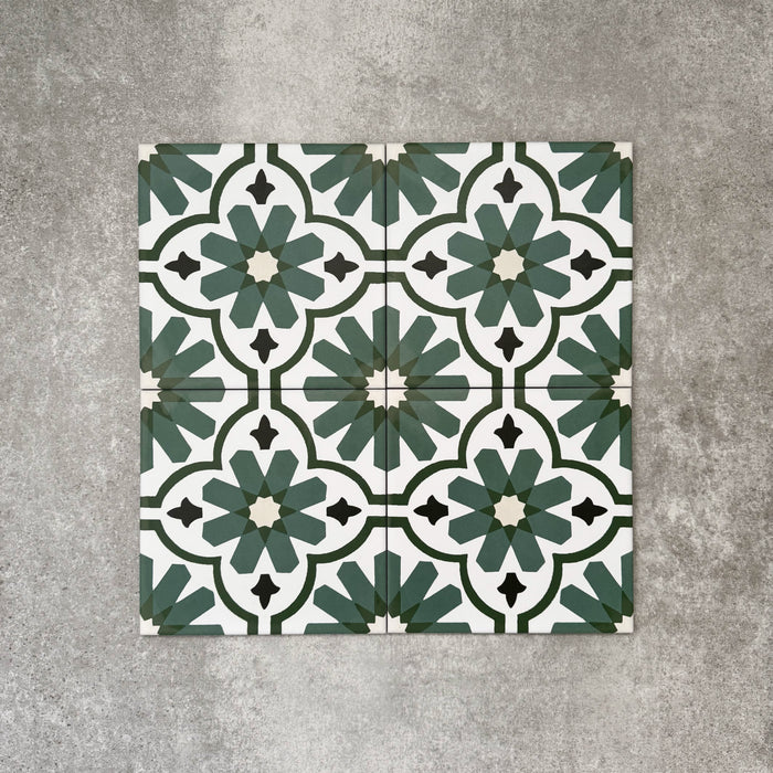 Clara Verde | Victorian Moroccan Style | 20cm x 20cm