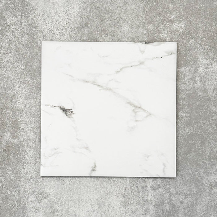 Florence Calacatta White | Marble Effect | 25cm x 25cm