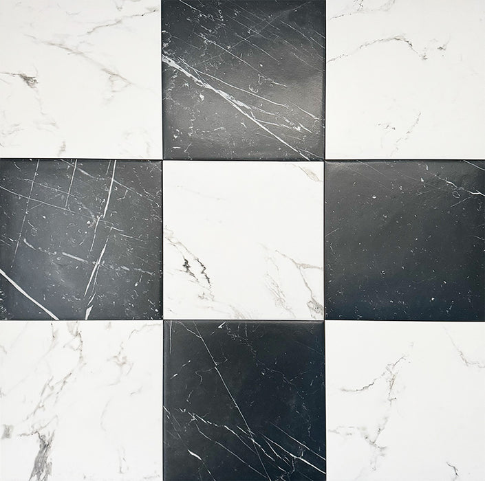 Florence Calacatta White | Marble Effect | 25cm x 25cm