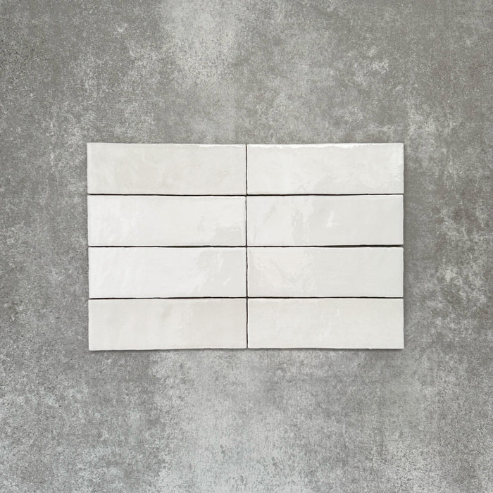 Zellige White Brick | Moroccan Style | 6.5cm x 20cm