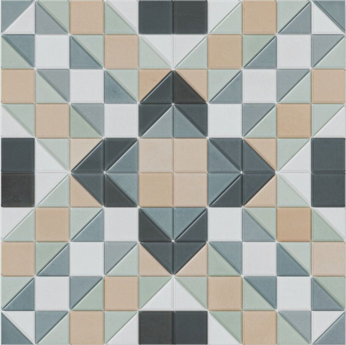 Abbey Marina PLUS Mosaic Victorian style patterned Tiles 28cm x 28cm