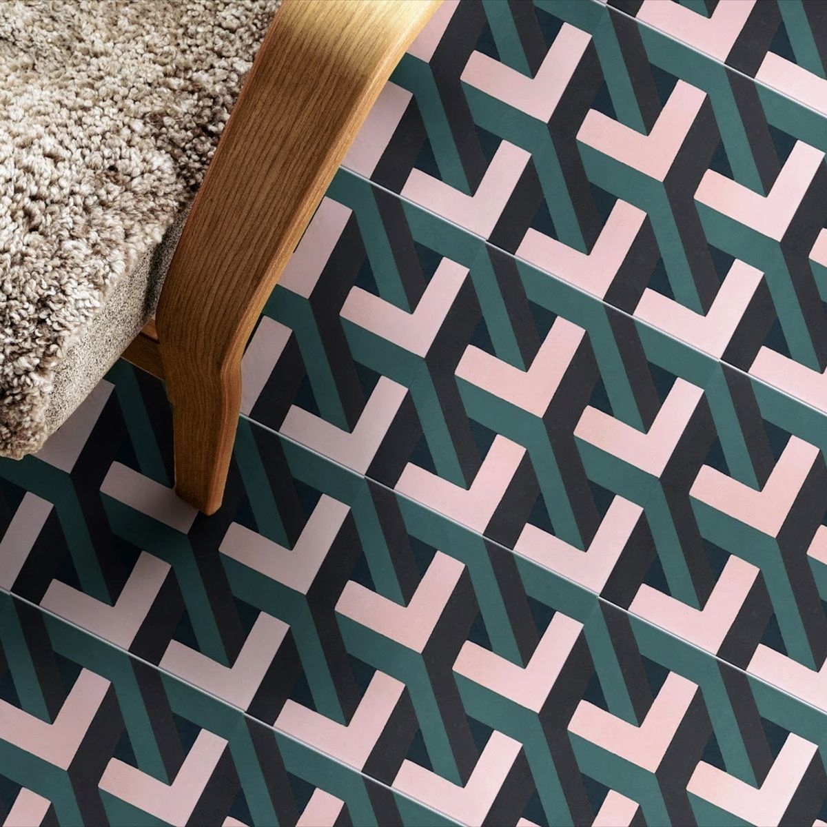 Abstract Lagoon 20cm x 20cm Wall & Floor Tile — Your Tiles