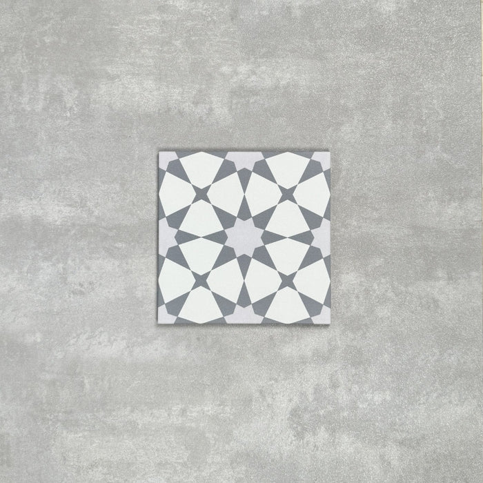 FULL TILE SAMPLE Agadir Silver Grey 20cm x 20cm