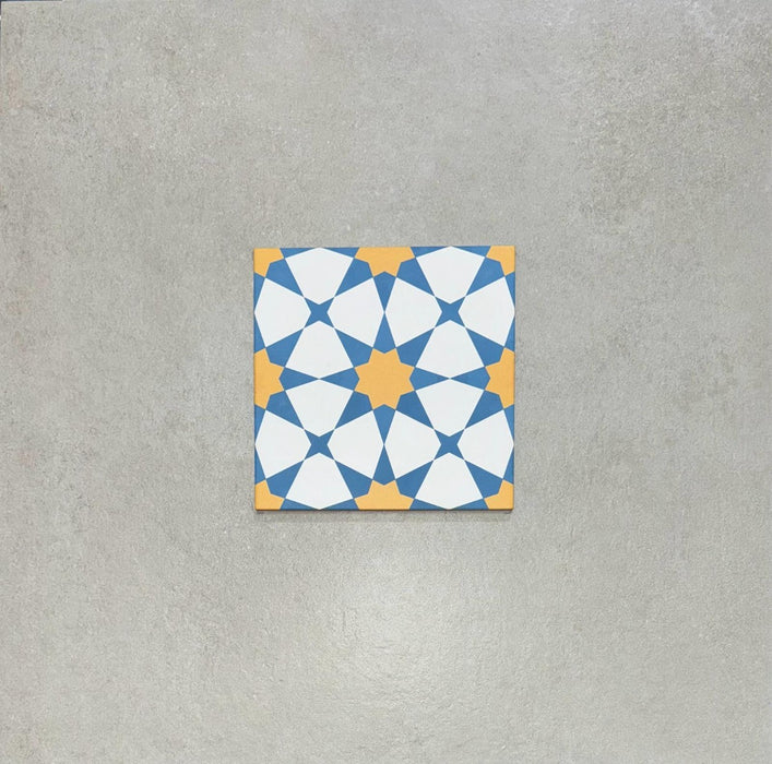 Agadir Sun and Sky 20cm x 20cm Wall & Floor Tile