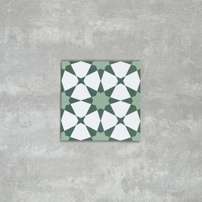 FULL TILE SAMPLE Agadir Green 20cm x 20cm