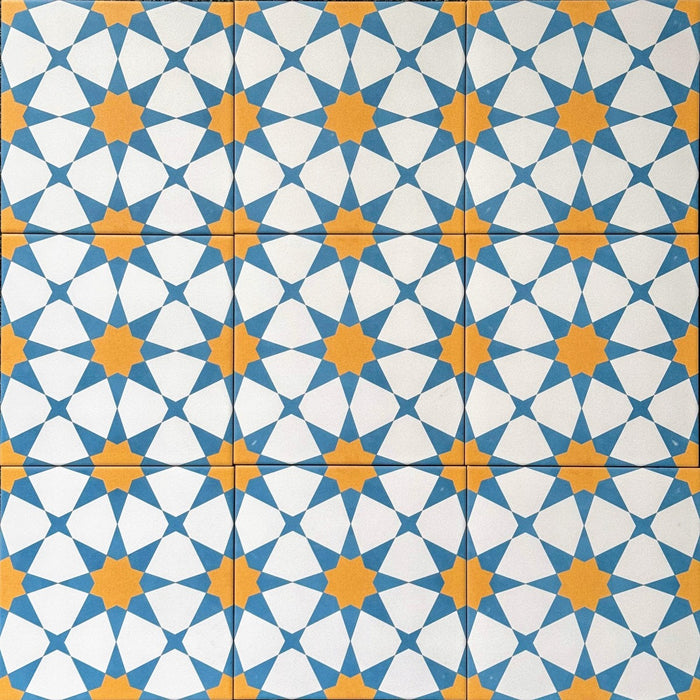 Agadir Sun and Sky 20cm x 20cm Wall & Floor Tile