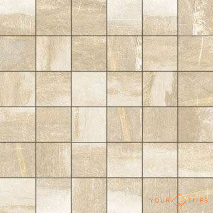 Fossil Stone Tile Almond Mosaic Italian Tile - 30cm x 30cm