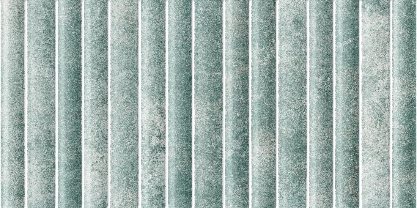 FULL TILE SAMPLE Klosters Aloe Fluted Stone Wall Tile | 15cm x 30cm