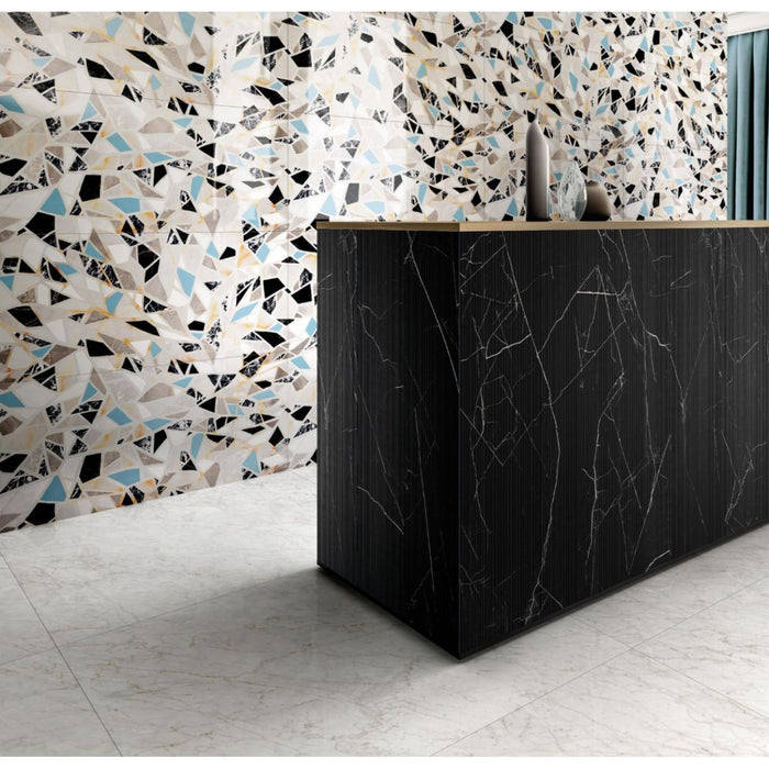 Valentino Apuan Tiles White Matt Marble Tiles 30cm x 60cm