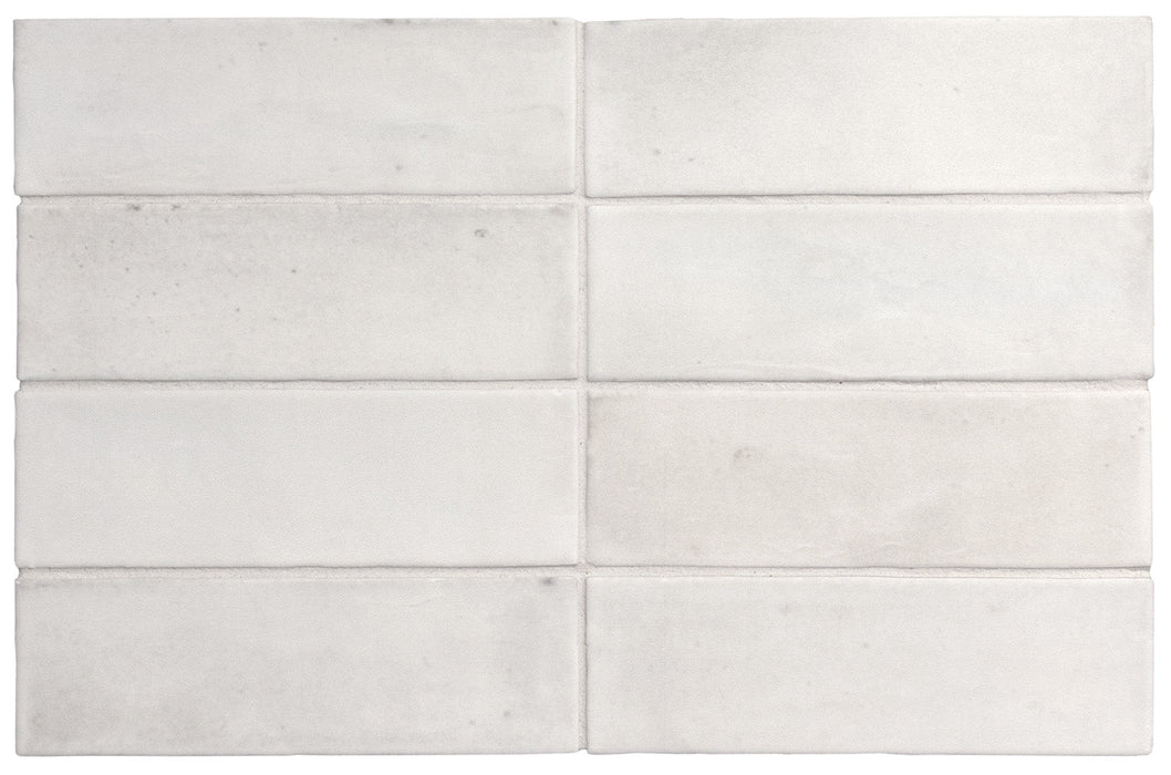 Benomar Moroccan Mini Brick MATT White 5cm x 15cm FULL TILE SAMPLE