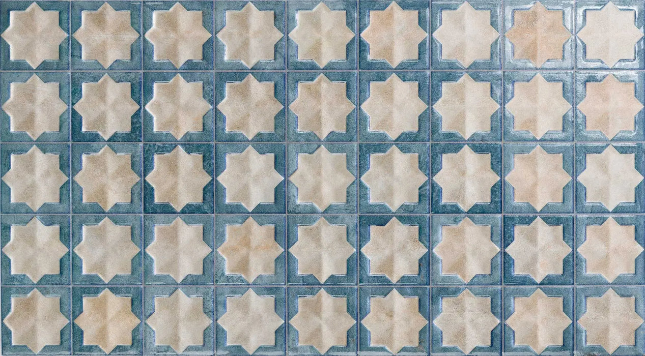 Zanzibar Moroccan Arena Blue 31 x 56cm Wall Tiles