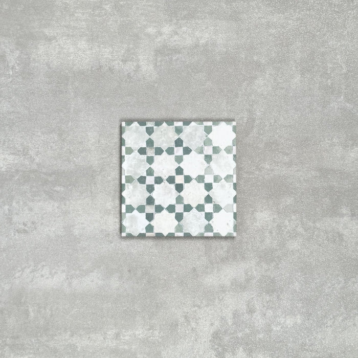 FULL TILE SAMPLE Berber Mequinez Green MINI 15cm x 15cm