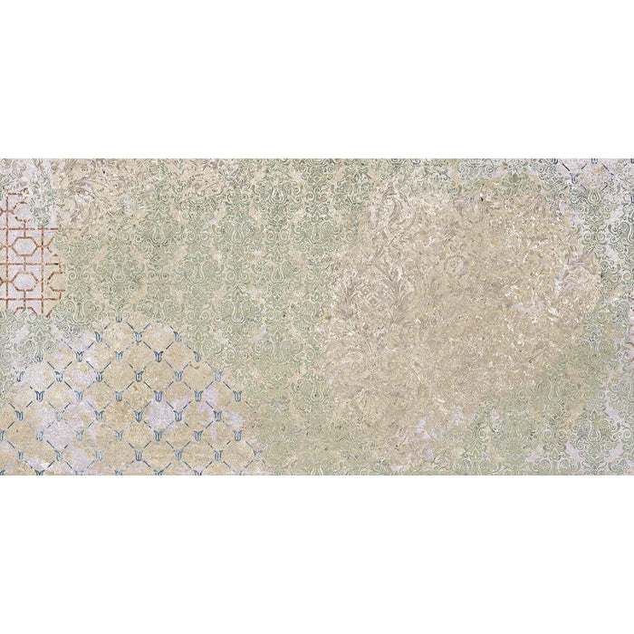 CUT TILE SAMPLE *2cm*Boho Ocean Blend Patterned Outdoor Slabs 50 x 100cm