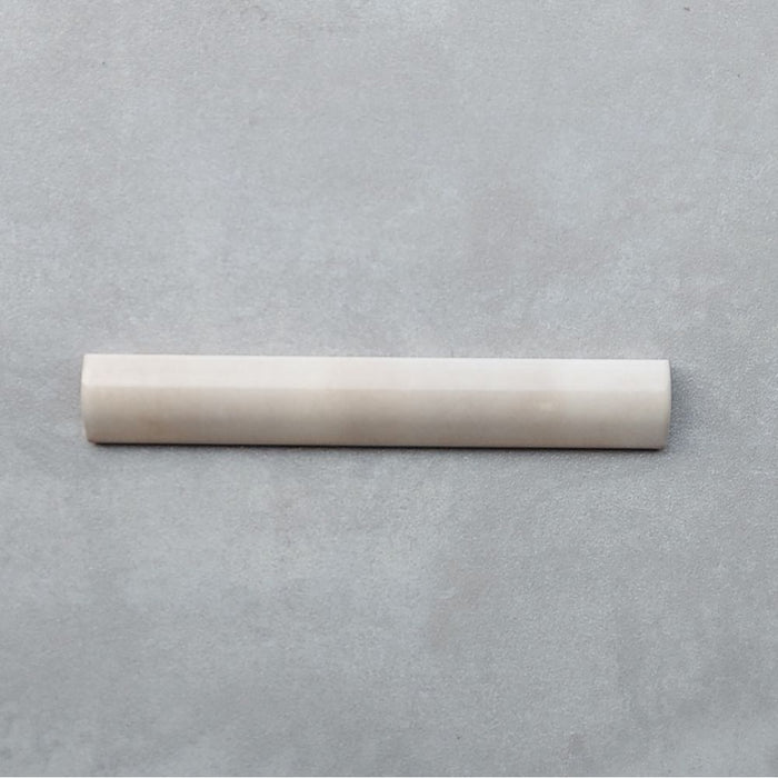 FULL BULLNOSE SAMPLE Zellige Bone Pencil Bullnose Border Tile 3cm x 20cm
