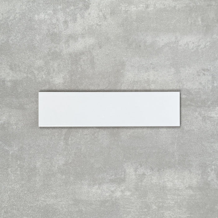 FULL TILE SAMPLE Brooklyn Brick Flat Gloss White Metro 7.5cm x 30cm