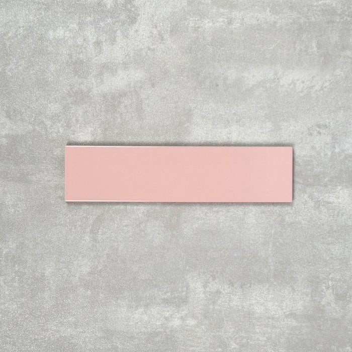 FULL TILE SAMPLE Brooklyn Flat Rose Pink Metro 7.5cm x 30cm