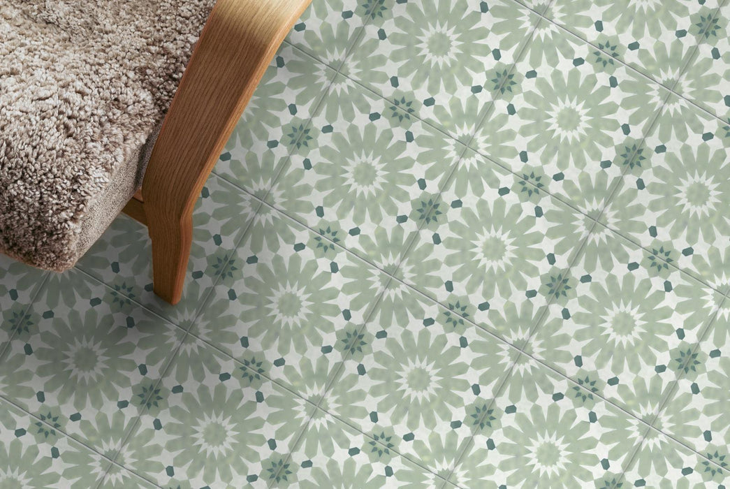 Fez Jade Moroccan Wall & Floor Tiles 20cm x 20cm