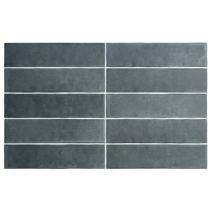 Camden Brick Glacier Blue Matt Porcelain Wall Tiles & Floor Tiles 6cm x 24.6cm Entrance Tiles