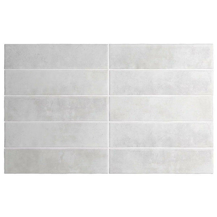 Camden Brick Ice White Matt Porcelain Wall Tiles & Floor Tiles 6cm x 24.6cm Kitchen Tiles