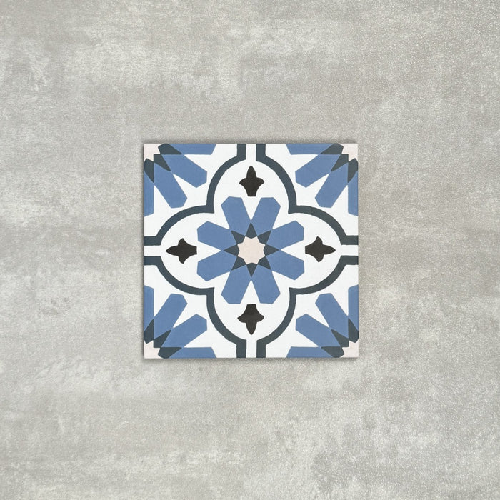 FULL TILE SAMPLE Clara Azul 20cm x 20cm
