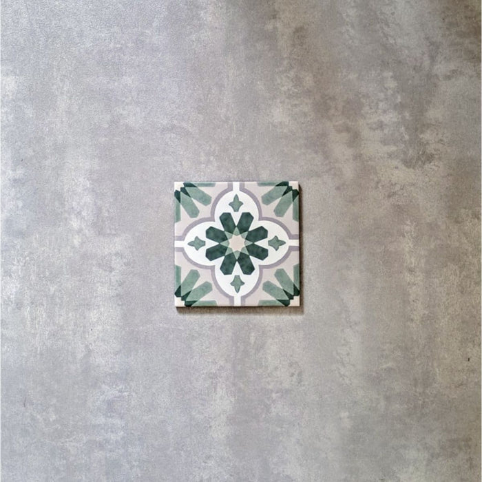 Clara MINI Jade Victorian Moroccan 15cm x 15cm Tiles