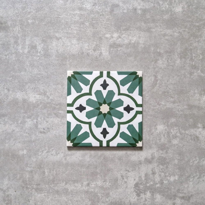 Clara Verde Victorian Moroccan 20cm x 20cm Tiles