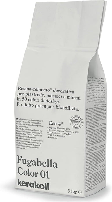 Kerakoll | Fugabella Color | Colour No. 01 | White | 3kg
