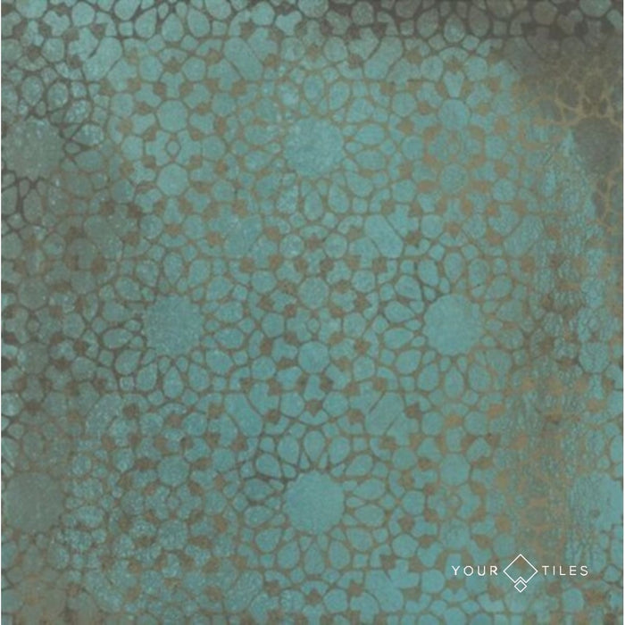 CUT TILE SAMPLE Verde Patterns Copper Oxide Metallic 30cm x 30cm