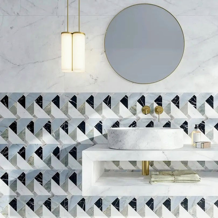 Lucca Diamond Tips 3D Décor | Porcelain Wall & Floor Tiles | 60cm x 120cm