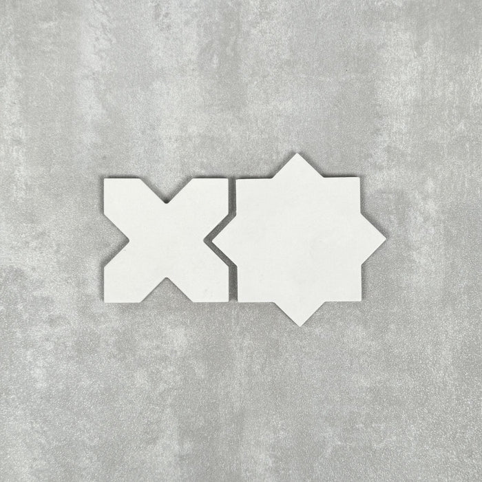FULL TILE SAMPLES 1x Muscat Bone Star 1x Muscat Bone Cross