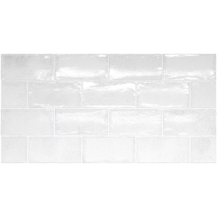 FULL TILE SAMPLE Dordogne White Blanca 7.5cm x 15cm