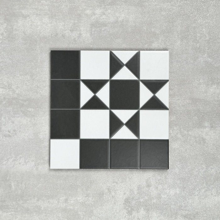 FULL TILE SAMPLE Dorset Black 25cm x 25cm