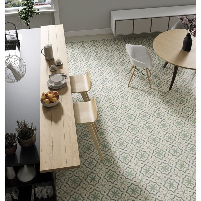 Riviera Montecarlo Green Porcelain Wall & Floor Tile 25cm x 25cm