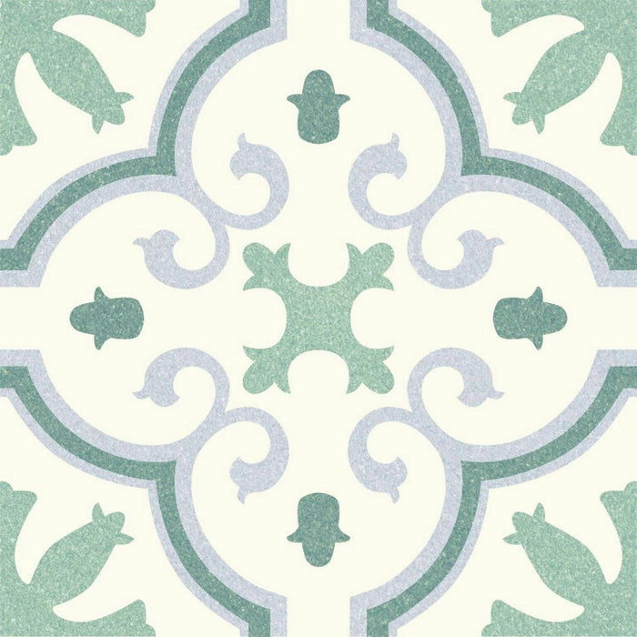 Riviera Montecarlo Green Porcelain Wall & Floor Tile 25cm x 25cm